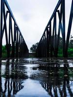 fotografia naturalistica del ponte nella stagione della natura foto