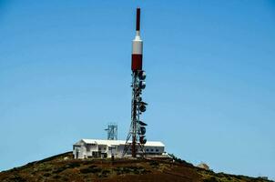 antenna su il montagna foto