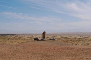 vista del paesaggio dell'antico passo yangguan in gansu china foto