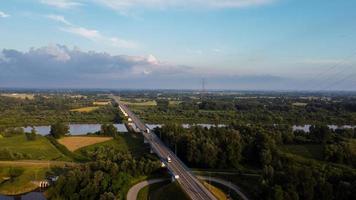 vista aerea della strada nel sud della polonia foto