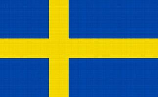 bandiera di regno di Svezia su un' strutturato sfondo. concetto collage. foto