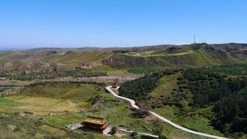 bella vista del paesaggio del tempio di mati in zhangye gansu china. foto