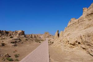 rovine di jiaohe che si trovano nella provincia cinese dello xinjiang. foto