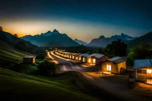 foto sfondo il cielo, montagne, il notte, il montagne, il montagne, il montagne,. ai-generato