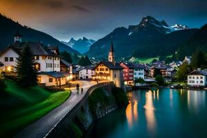 il villaggio di Altenkirchen, Austria. ai-generato foto