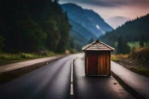 il strada per Da nessuna parte, strada, strada, strada HD sfondo. ai-generato foto