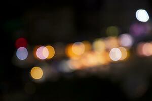 notte città strada astratto sfocato bokeh luci sfondo foto