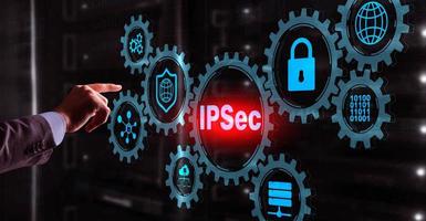 ipsec. concetto di rete internet e protezione foto