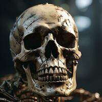 ritratto di umano cranio, ai generativo foto