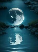 Luna Dropp nel acqua foto