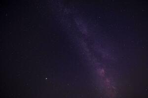 vista di latteo modo galassia nel notte cielo foto