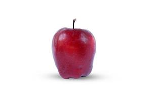 mela rossa isolata su uno sfondo bianco foto