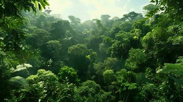 un' foresta di alberi ai generato foto