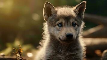 un' piccolo animale guardare a il telecamera ai generato foto