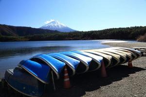 monte fuji e lago saiko giappone foto