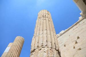 tempio del partenone sull'acropoli di atene, grecia foto