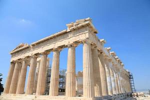 tempio del partenone sull'acropoli di atene, grecia foto