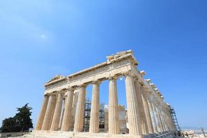 tempio del partenone sull'acropoli di atene, grecia foto