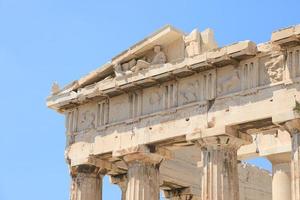 tempio del partenone sull'acropoli di atene, grecia foto