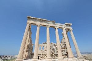 tempio del partenone sull'acropoli di atene, grecia foto