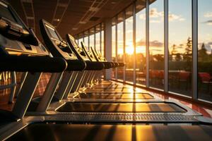 routine nel palestra. gli sport addestramento. generativo ai foto