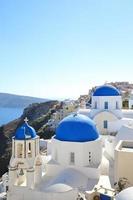 oia città sull'isola di santorini, grecia foto