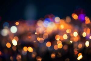 mistico atmosfera con travolgente sfocato bokeh luci nel il sfondo ai generato foto