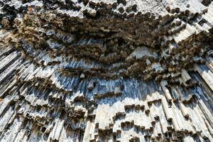 parte inferiore Visualizza di basalto formazioni nel garni gola foto