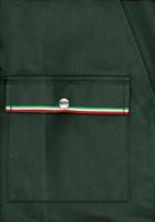 giubbotto militare verde con bandiera italia