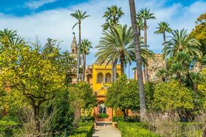 esterno e giardino di vero alcazar destinazione nel sevilla foto