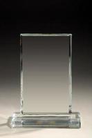 premio trofeo in vetro bianco trasparente in acrilico, cristallo o vetro