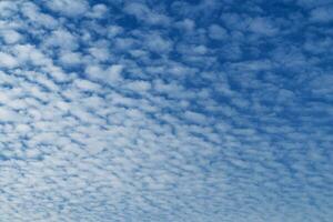 sfondo sfocato. cielo azzurro e soffici nuvole bianche. foto