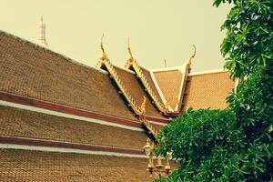 tipico buddista monastero tetto, Tailandia foto