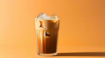 zucca Spezia latte macchiato, ghiacciato caffè sfondo foto, generativo ai foto