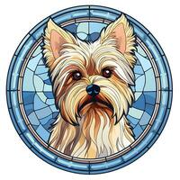 pittura colorato cane macchiato bicchiere finestra illustrazione cerchio forma design foto
