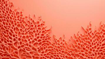 astratto sfondo con rosso coralli. 3d rendering, 3d illustrazione. generativo ai foto