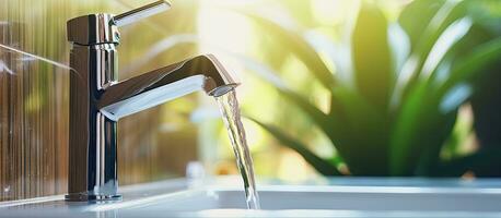 acqua è in esecuzione a partire dal il bagno rubinetto foto