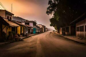 un' strada nel il villaggio di persona, Guatemala. ai-generato foto