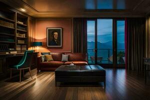 il suite a il ritz Carlton, lago Como, Italia. ai-generato foto