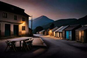 foto sfondo il cielo, montagne, il notte, il montagne, il montagne, il montagne,. ai-generato