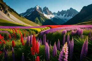 il fiori di il Alpi, Alpi, Alpi, Alpi, Alpi,. ai-generato foto