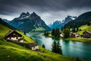 il svizzero Alpi, Svizzera. ai-generato foto