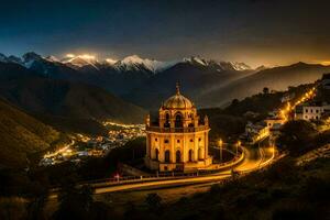 il Chiesa di il patrono santo di il città di san Giovanni, Perù. ai-generato foto