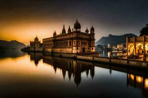 il d'oro tempio, amritsar, India. ai-generato foto