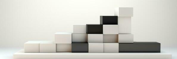 geometrico modulo architettura modello astratto minimalista concetto isolato su un' bianca sfondo foto