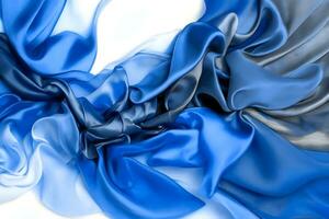 lussuoso blu colorato sfondo struttura con raso drappeggio. design elemento per striscione, sfondo, manifesto, coperchio. generativo ai illustrazione. foto