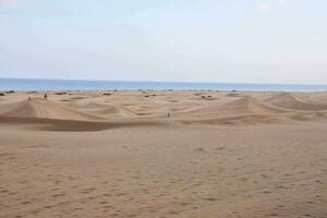 il sabbia dune di il deserto nel il mezzo di il oceano foto