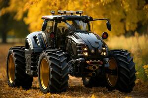 biocarburante motorizzato trattore nel autunno raccogliere foto