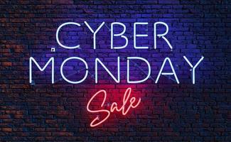 insegna al neon vendita cyber lunedì foto