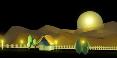 piccola casa modello di casa modello colori pastello illustrazione 3d